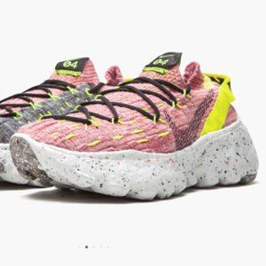 NIKE Space Hippie 04 Lemon Venom Pink Trainers, Size 6